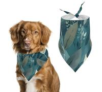 Cartoon Simple Leaves Dog Bandana Triangle Dog Scarf Washable Polyester Dog Bibs Cute Pet Bandana for Medium Large Dogs Puppy and Cats