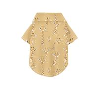 Cartoon Simple Retro Giraffe Summer Dog Shirts Collared Polo T-Shirts Button Up Lightweight and Breathable Pet Outfits Apparel Tops Doggy Sweatshirt Puppy Kitten Perfect for Everyday Wear, and