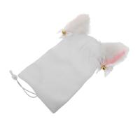 Cartoon Skiing Helmet Cover Yarn Protective Cover for Helmet White | Washable Yarn Finish, Reduces Scratching and Air Noise, Outdoor Skiing Use, Random Button Colour Random Color
