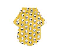 Cartoon Skulls Hip Summer Pet Dog Shirt Button Up Soft, Lightweight, and Breathable Pet Polo Shirt Puppy Sweatshirt Perfect for Everyday Wear, and Photoshoots 4XL