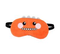Cartoon Sleep Mask, Lightproof Cloth Eye Cover with Elastic Bands | Breathable Lightweight Fit, Travel Use When Troubled by Light, Orange Simple Colour