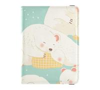 Cartoon Sleeping Tasmanian Devil Light Green Leather passport holder for travel men for travel Travel Documents Organizer Protector Passport Case Travel Documents Wallet for men Lightweight, cartoon