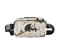 Cartoon Sloth Black and Brown Fashionable Waist Bag Fanny Pack for Women Men Teens Multipurpose Sling Bag Travel Essential with Adjustable Strap for Travel Vacation Running, cartoon sloth black and