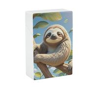Cartoon Sloth Cigarette Case 85mm King Size, Crushproof Plastic Cigarette Box Holder for Men Women Cigar Protective Cover Waterproof Cigarettes Holder 20 Capacity