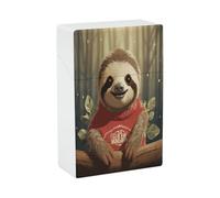 Cartoon Sloth Cigarette Case Stylish Lightweight Pocket Holder Case for Smoke Waterproof Cigarette Dispenser Cigarettes Accessories for Outdoor Camping Hiking