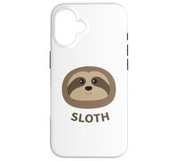 Cartoon Sloth Face Print Case for iPhone 16