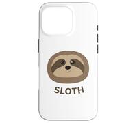 Cartoon Sloth Face Print Case for iPhone 16 Pro