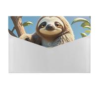 Cartoon Sloth File Folder, Plastic Accordion File Folders with 6 Pockets, Expanding File Organizer with Snap Closure, Portable Document Paper Organizer, Office Supplies Filing Folders