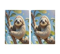 Cartoon Sloth Passport Holder Passport Wallet PU Leather Passports Protective Cover Slim Travel Accessories