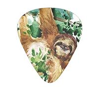 Cartoon Sloth The guitar pick, for acoustic, electric, bass guitars - natural touch, 12 pack, multi-color.