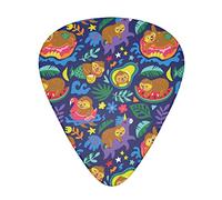Cartoon Sloths 12-Pack Guitar Picks, Includes Thin, Medium & Heavy Gauges 3 Sizes for Guitar Electric Acoustic Picks