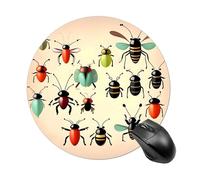 Cartoon Small Animal Round Mouse Pad Smooth Glide Gaming Mousepad Extra Density Portable Comfortable Mouse Mat for Desk, Home, Office 7.8x7.8 Inches