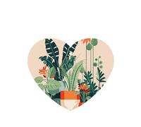 Cartoon Small Green Plant Pattern Car Air Fresheners 4 Pcs Heart Shape Hanging Aromatherapy Tablets Scented Fresheners For Bedroom Bathroom