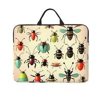 Cartoon small insects 14 Inch Laptop Sleeve with Handle - Shockproof Water Resistant Protective Cover for 14" Computers, Office & Travel