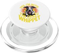 Cartoon Small Pet Dog Breed Yes, I am with the crazy Whippet PopSockets PopGrip for MagSafe