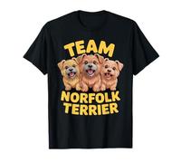 Cartoon Small Working Pet Dog Breed Team Norfolk Terrier T-Shirt