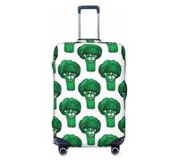 Cartoon smiling green broccoli cute Travel Luggage Covers - Elasticity Suitcase Covers Protector for Luggage 18-32 Inch