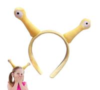 Cartoon Snail Costume Headband - Plush Antenna Fancy Dress Hair Accessory, Party Role Play Prop | 60g Soft Durable Design Available in Gray Yellow Ideal for New Year Birthday Masquerade Pho