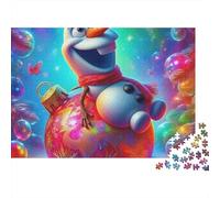 Cartoon Snowman 1000 Piece Jigsaw Puzzle For Adults Educational Games Stress Relief Puzzle Cultivate The Spirit of Teamwork for Adults And Kids, Age 12 Years Up 500pcs (52x38cm)