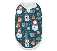 Cartoon Snowman Gifts Dog Shirts Sleeveless T-Shirt Pet Tank Top Soft Summer Vests Clothes for Dogs And Cat XL