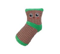 Cartoon Socks Plush Dog Toy - Bite-Resistant & Chew-Resistant Squeaky Toy for Small/Medium Dogs, Stress Relief & Boredom Buster with Crinkle Sound, Machine Washable