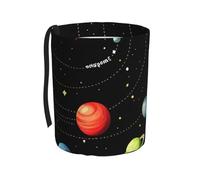 Cartoon Solar System Car Trash Can Space Galaxy Auto Garbage Can Collapsible Car Seat Back Hanging Trash Bag Portable Camping Waste Bin for Vehicle Trucks Vans