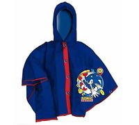 CARTOON Sonic Rain Cape, Supersonic Hedgehog, Waterproof, Rain Cape, Windproof, PVC for Children, 8/9 Years, Blue - SN4389MC