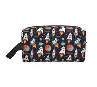 Cartoon Space 1 Print Toiletry Bag for Men Women, Travel Toiletries Bags Cosmetic Bag, Hanging Toiletry Shaving Bags for Travel Accessories