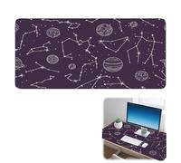 Cartoon Space Planet Desk Pad Non-Slip Big Mouse Mat with Smooth Surface Pu Leather Extended Mouse Pads 90X42 CM Mousemat Desk Decor Accessories Home Gifts XXL Mousepad for School Home Office Table
