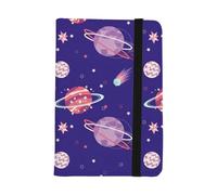 Cartoon Space Planet Passport Cover, Pu Leather Passport Protector, Gifts for Travellers, Holiday Accessories Women, Holiday Ducument Holder for Passports Tickets Money Boarding Passes, ID Card Cover