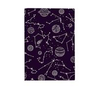 Cartoon Space Planet Passport Holder Pu Leather Passport Case Travel Gifts for Men Cruise Ship Essentials Holiday Ducument Holder for Passports ID Card Tickets Money Boarding Passes