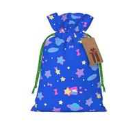 Cartoon Space Printed Drawstring Gift Bags,Various Sizes, Bulk Plastic Packaging Bags