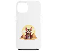 Cartoon Sphynx Cat Pharaoh Illustration Design Case for iPhone 13