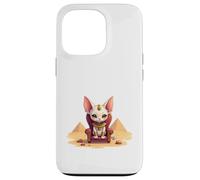 Cartoon Sphynx Cat Pharaoh Illustration Design Case for iPhone 13 Pro