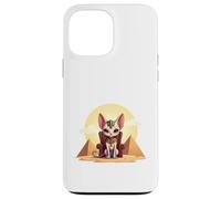 Cartoon Sphynx Cat Pharaoh Illustration Design Case for iPhone 13 Pro Max