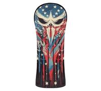 Cartoon Spider Black 4th of July Independence Day Golf Covers Waterproof Headcover with Number Tag for Fairway Wood Hybrid 1 Pcs