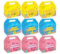 Cartoon Sponge Birthday Party Supplies, 15 Pack Cartoon Themed Party Favor Boxes Tropical Ocean Candy Boxes Cake Boxes 6x3.5x3.7 Inches Double Sided Printed, for Birthday Party Baby Shower Supplies