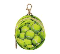 Cartoon Sport Tennis Fluorescent Green Baby Pacifier Holder Case with Zipper and Clip Change Purse Key Holder, Small Item Storage pouching contenedor para chupones