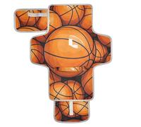 Cartoon Sports Basketball Brown Reusable Toddler Changing pad with Tissue Pocket Waterproof Pads for Baby for Moms, Dads cambiadores de pa?ales para Bebes