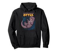 Cartoon Spotted-Necked Otter Sea Animal Lover Cute Otters Pullover Hoodie