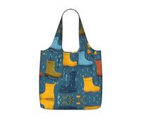 _Cartoon_Spring_Rain_Rain_Boots1 Print Storage Bag With A Drawstring Backpack With Ripstop Polyester Fabric