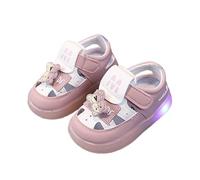 Cartoon Squeaky Toddler First Shoes - Slip-On Rubber Sole, Khaki/Beige, Squeaker Sound, Sole Length 11.5-13.5cm, Unisex#g