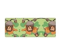 Cartoon Squirrel Keyboard Mouse Pad (12x31.5 inches), Suitable for Computer, Console, Office, Game, Study Extra Large Keyboard Mouse Desk pad,