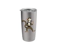 Cartoon Squirrel Monkey Does Karate Stainless Steel Insulated Tumbler
