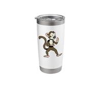 Cartoon Squirrel Monkey Does Karate Stainless Steel Insulated Tumbler