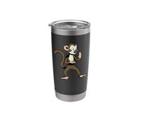 Cartoon Squirrel Monkey Does Karate Stainless Steel Insulated Tumbler