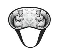 Cartoon Squirrel Print Sleep Mask, Eye Sleeping Mask for Women and Men for Total Darkness, Reduces Puffy Eye Mask