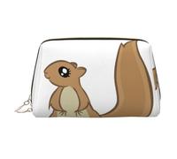 Cartoon Squirrel Printed Hand-held Zipper Cosmetic Bag Large Travel Toiletry Bag Suitable for Home and Travel