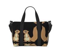 Cartoon Squirrel Printed Women's Tote Bag Portable Crossbody Bag Suitable for Gym Workouts Commuting and Travel