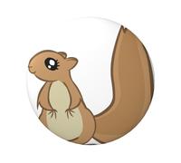 Cartoon Squirrel Round Badge - Durable Tin Plate Design With Full Front Print, Perfect For Custom Gifts And Apparel Decoration